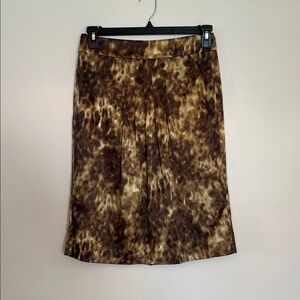 J. Crew Silk & Wool Blend Leopard Print Pencil Skirt